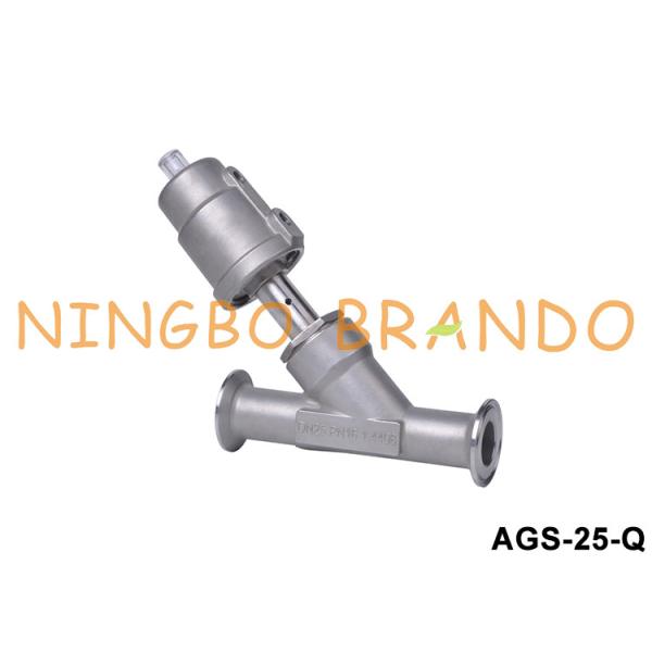 Buy DN25 PN16 Tri Clamp Pneumatic Angle Seat Valve Single Action at wholesale prices