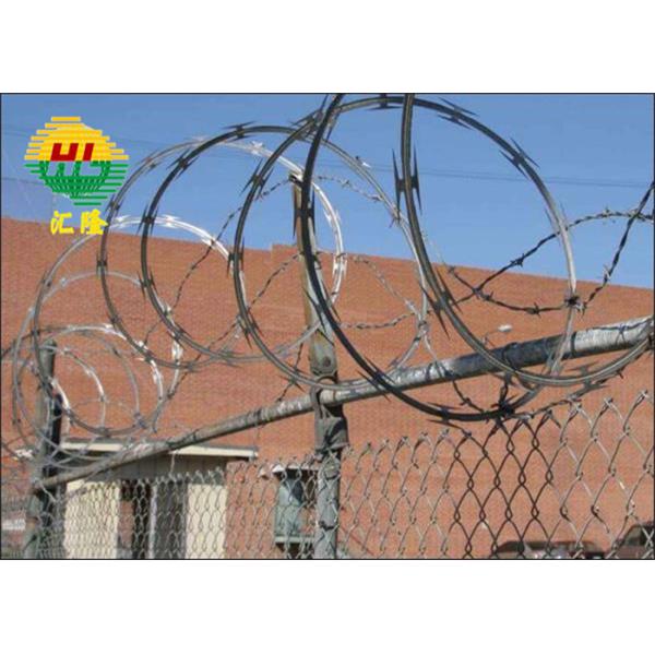 Galvanized ASTM Security Concertina Barbed Wire Anti Climb 500mm Cbt-60