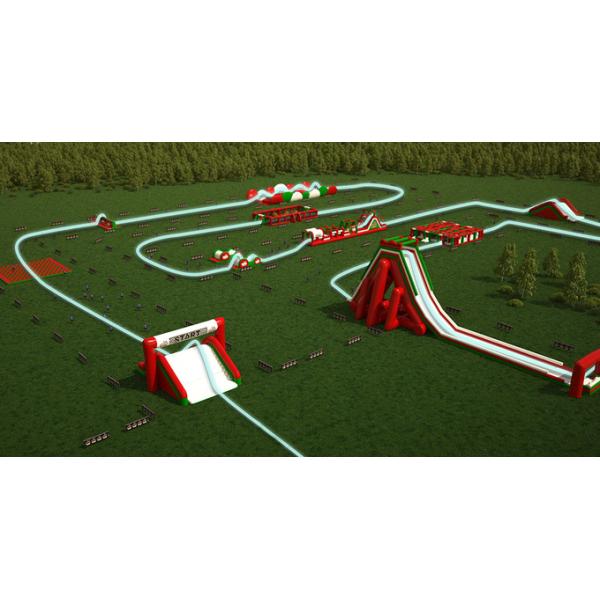 PVC Tarpaulin 5k Inflatable Obstacle Course Combo Large Slide Interactive Adult Inflatable Obstacle