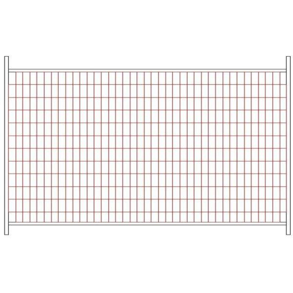 Australia As4687-2007 HDG Construction Chain Link Fence Hot Dipped Galvanized Surface