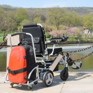 Folding 6Km/H Lightweight Motorized Wheelchair 100kg Load