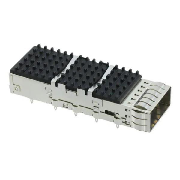 2170704-4 Position QSFP28 Cage with Heat Sink Connector Press-Fit Through Hole,