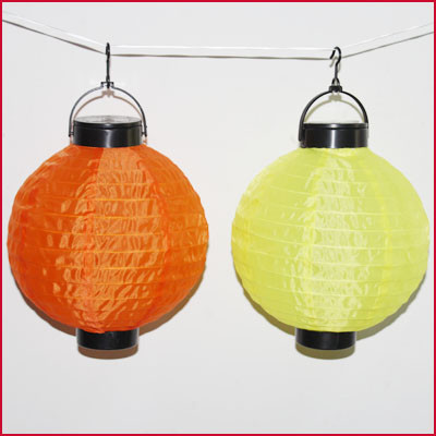 Buy Solar LED Nylon Lantern Round with Lid at wholesale prices
