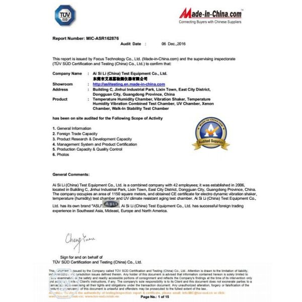 ASLI Brand Climatic Chambers Thermal Shock Chamber