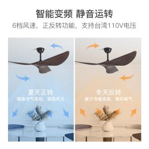 Modern Decorative 52 Inch Black / White Ceiling Fan Without Light BLDC Motor