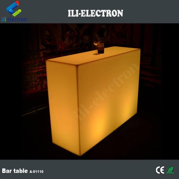 Commercial Luminous LED Bar Counter , Rectangle LED Glow Table Waterproof