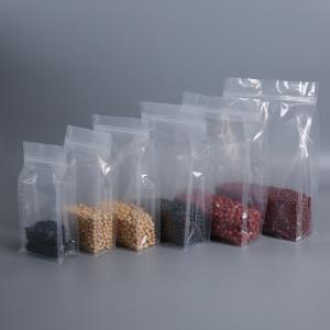 Quality Eco Friendly Zip Lock Clear Flat Bottom Gusset Bags for sale