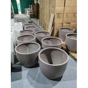 China Wholesale Round Shape Fiberglass Flower Pots GRP Planter Box For Outdoor