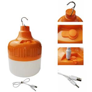 USB Rechargeable Emergency LED Bulb 100W ABS Plastic Material