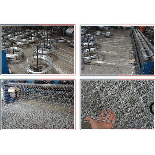 2m x 1m x 1m Twist Galvanized Gabion Box 80mm × 200mm Mesh Size for Stone Cages