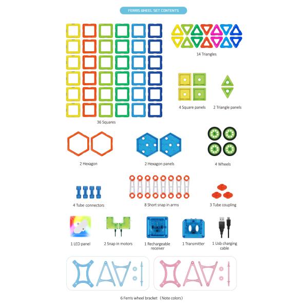 Second Generation Magnetic Block Sets Toy 91PCS Dreamland Theme Creativity