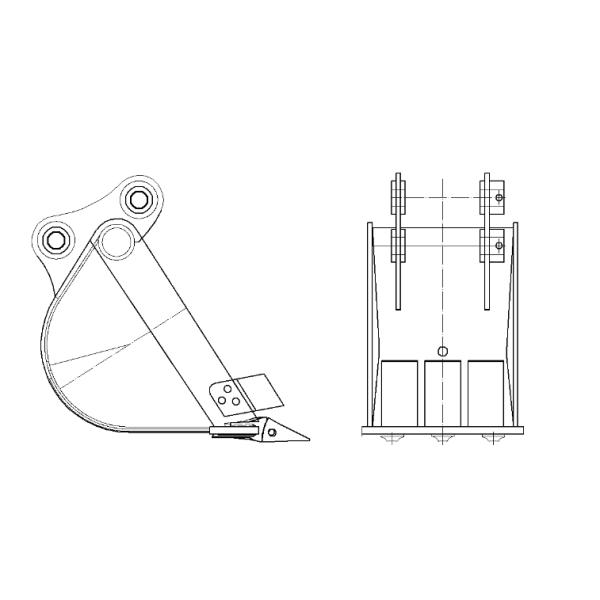 Q355B General Purpose Bucket For SK200 SK220 Excavator