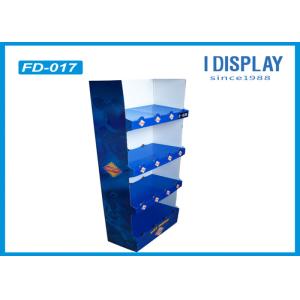 Supermarket Custom Floor Display Racks , 4 Tray Cardboard Bakery Display Shelves