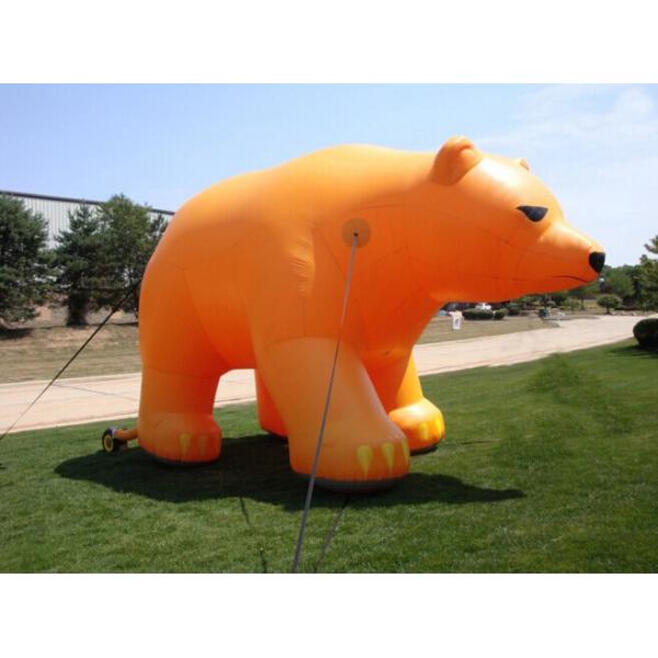 Buy Advertising Inflatable Cartoon Yellow Polar Bear With CE / UL Blower at wholesale prices