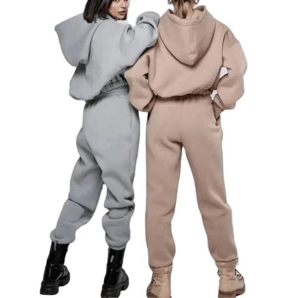 Drawstring Pants Two Piece Sets Women Tracksuit Jogging Suits Women Sweatpants and Hoodie Set