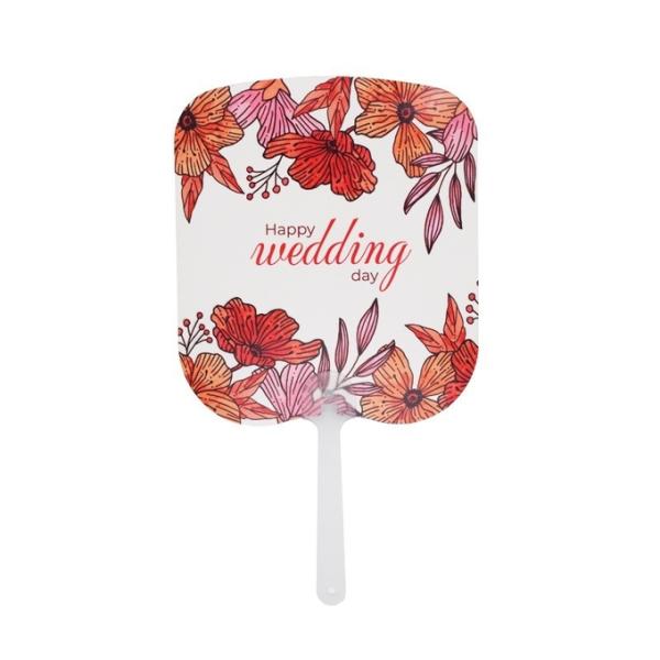 DIY Double-Sided Printed PET Plastic Sublimation Advertising Fan Promotional Gift Custom Hand Fans