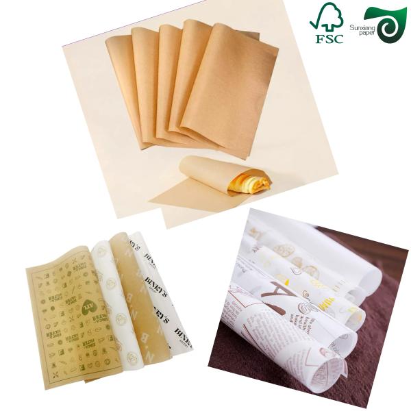 White Double Sided Silicone Coated Paper 40gsm Waterproof Grease-Proof Paper Roll