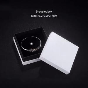 Shoulder Style Black Cardboard Jewelry Packaging Box Velvet Lined Custom