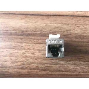 Metallic Color Rj45 Shielded Jack , Metal STP Cat6a Shielded Keystone Jack
