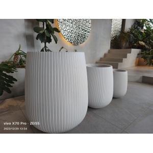 China Smooth Surface Fiberclay Planter For Customed Plant Display Options on sale