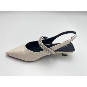 Quality Women fashion white pointy rhine-drill stiletto heels in summer for sale