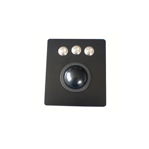 Mechanical Trackball Industrial Pointing Device Vandal Proof With Black Titanium