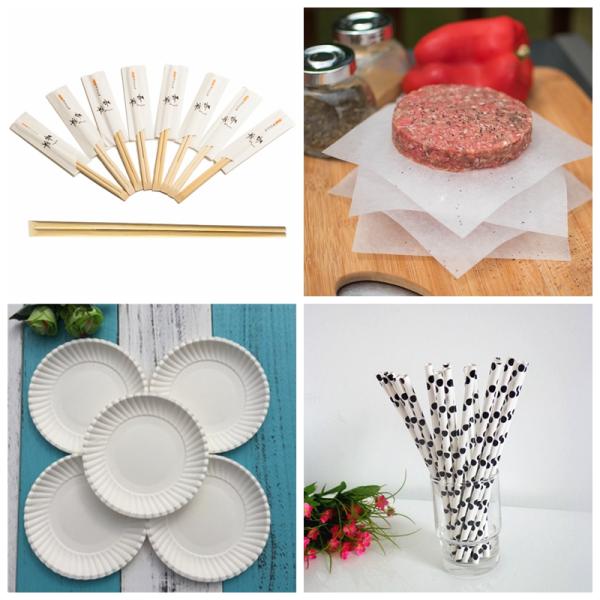 Long Lasting Assorted Biodegradable Food Grade Paper Roll , 14mm 15mm 60gsm White Kraft Paper