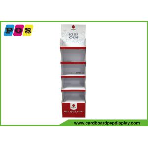 5 Shelves Corrugated Cardboard Advertising Display Stands For Food FL063