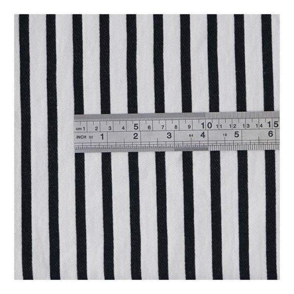 Rub Resistance French Terry Cotton Fabric , Striped Combed Cotton Fabric