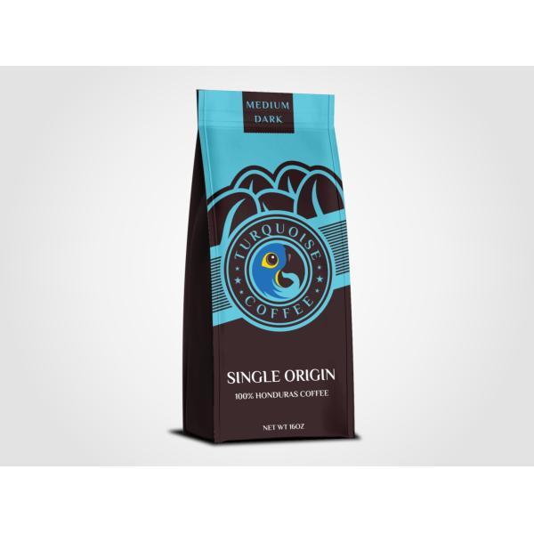 160g 250g 340g 500g Box Bottom Coffee Bag 140Microns
