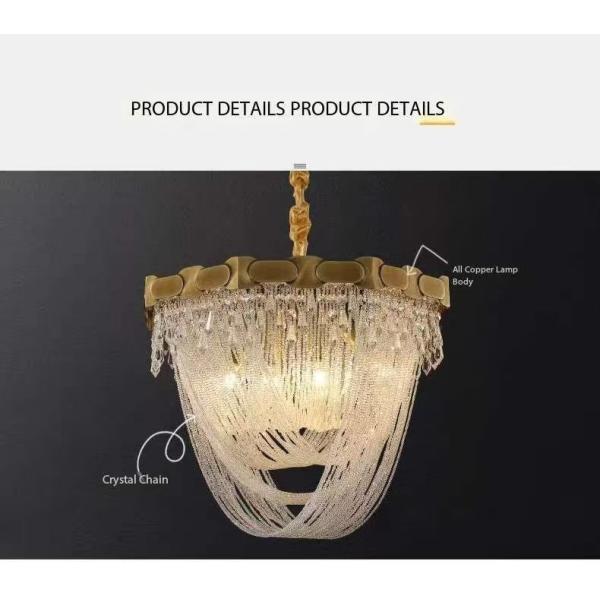 Modern Project Hotel Metal Tassels Chandelier Stair Ceiling Lights Decoration Home Staircase Chandeliers Pendant Lights