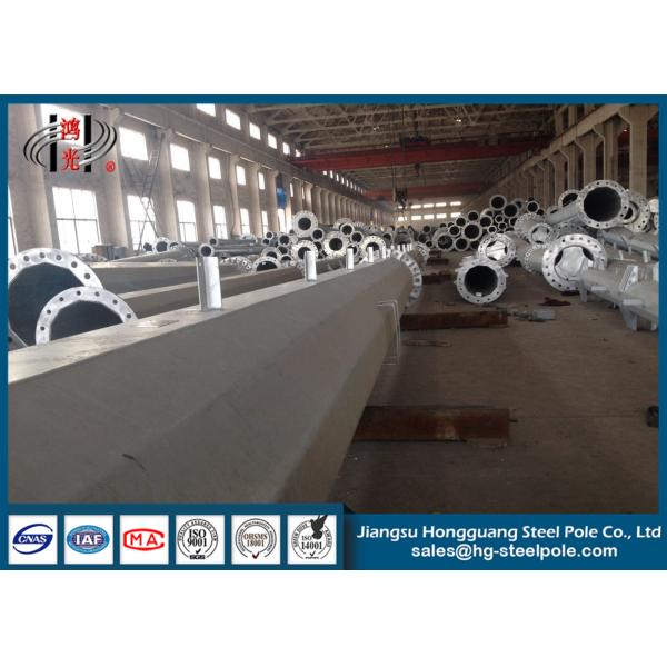 Buy 2 Sections 220 KV Power Transmission Poles Steel Power Pole With Bitumen at wholesale prices