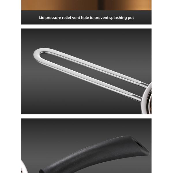 Amazon Top Seller Multipurpose 6Pcs Flat Bottom Milk Soup Pot Stainless Steel Cookware Sets With Glass Lid