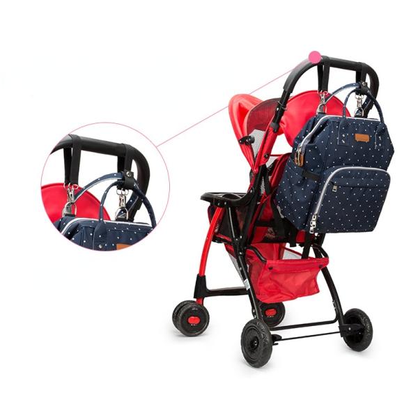 Factory Hot Sell Diaper Bag Large Capacity Mommy Maternity Nappy Backpack with USB Stroller Hooks for Baby Car