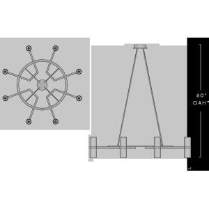 Voltaire Circular Chandelier 2404 48DIA x 60OAH Illuminate Your Space