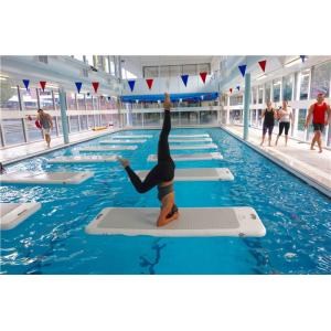 Folding Inflatable Floating Yoga Mat , Water Gymnastics Mat 220x85x15cm
