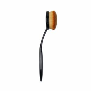 Customizable Plastic Handle Oval Makeup Brush Nylon Hair Synthetic Bristle