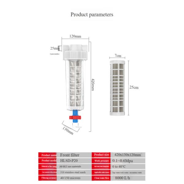 Tap Water Pipelines Sediment Water Filter 8 Ton for Households Commercial Outdoors