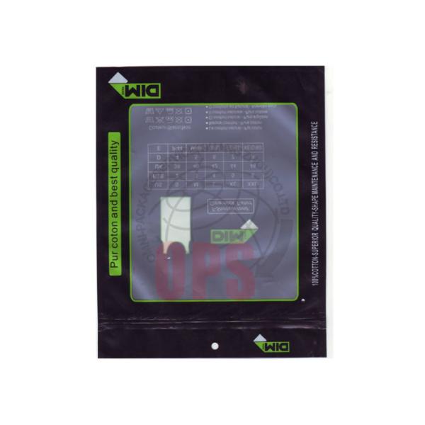 Buy Printed Underwear Garment Plastic Packaging Bags With Zipper And Handle at wholesale prices