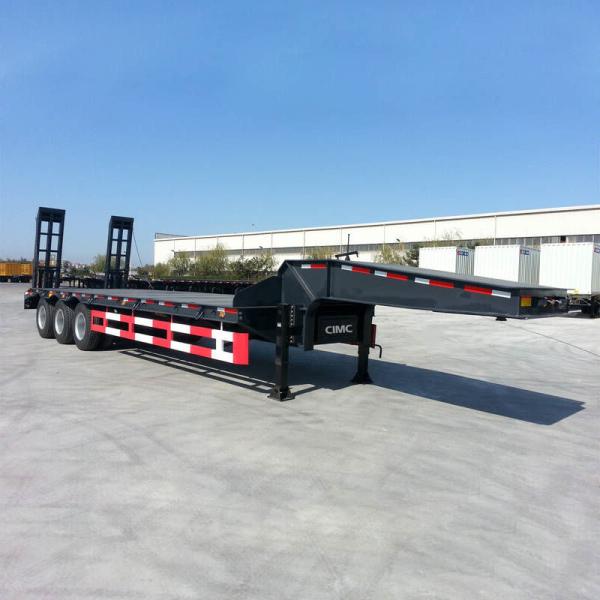 Buy Excavator Transport 100T Triaxle Gooseneck Low Bed Trailer at wholesale prices