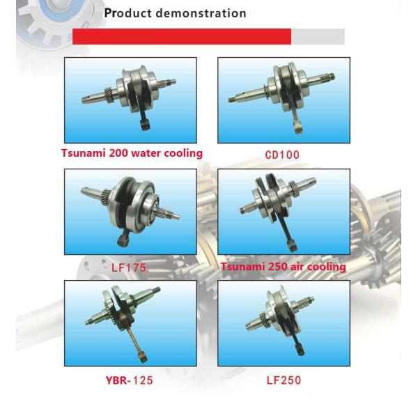 Standard Size Motorcycle Engine Crankshaft With Bearings Connecting Rod and Certified