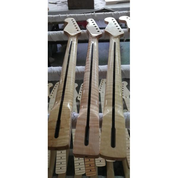 Custom Grand 22 Fret Roasted Maple Electric Guitar Neck for Handmade Tele Guitar Kits Gloss Finished with Bone Nut