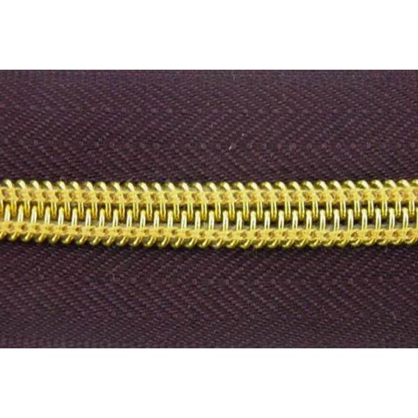 Buy Long Chain  5#  8# Auto Lock Close End Open End Nylon Tape Gold Teeth zip Zipper Roll at wholesale prices