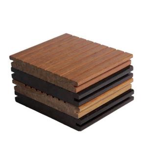 Projects Solid Wood Grain Fireproof Moso Bamboo Decking Boards