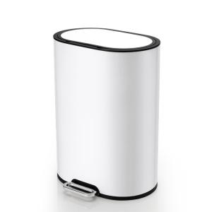 Oval 6L Mini Stainless Steel Trash Can With Foot Petal