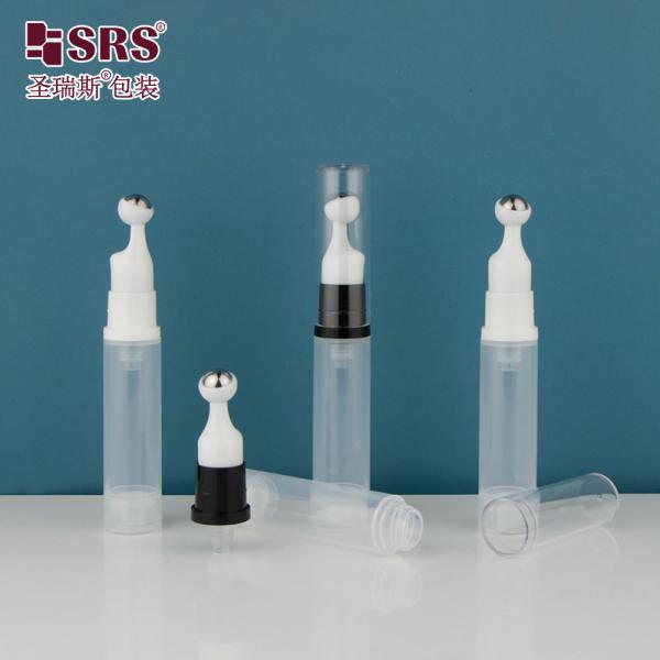 A0031 Injection Customize Color Round Airless Roll On Bottle Packaging Cosmetic Massage Eye Serum Pressing Bottles