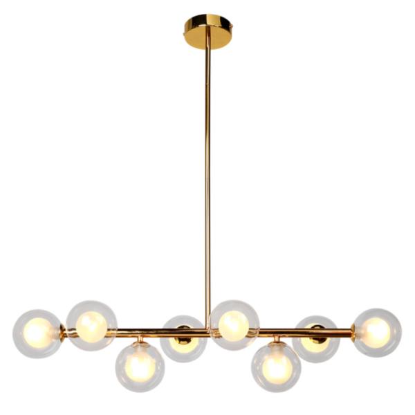 Buy Double Lampshade Nordic Molecular Lamp Magic Bean Glass Living Room Chandelier Personality Creative Dining Room Postmodern Simple Bedroom Light Luxury Lights at wholesale prices