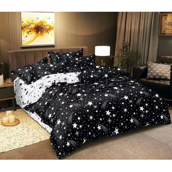 Luxury Modern Logo Bed Sheet Set 100% Cotton microfiber Case bedding set Customized Logo