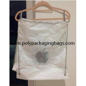 STR Double Layer CPE PE Plastic Drawstring Backpack