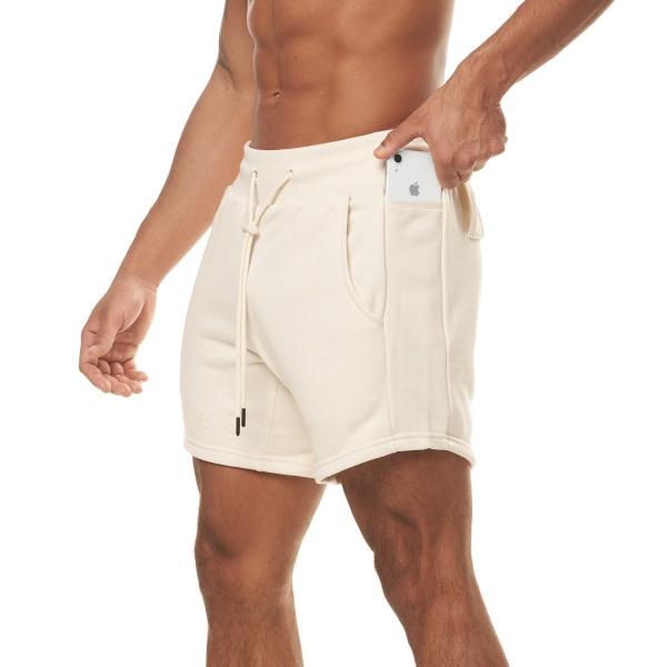 Solid Color Gym Workout Shorts Cotton Men Outdoor Running Plain Jogger Shorts